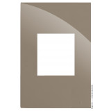 PLACA P/ 2 MODULOS JUNTOS COM SUPORTE 4X2 -  RECTA FENDI GLOSS